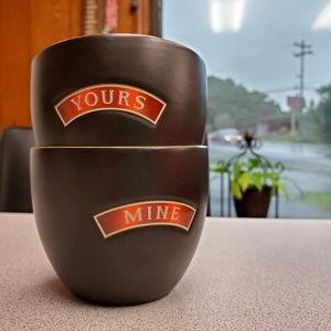 Set BAILEY'S Irish Cream Stoneware Cups MINE YOURS